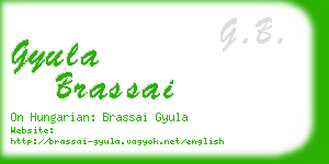 gyula brassai business card